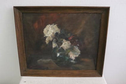 Peter Hamlett, oil on canvas "still life"
