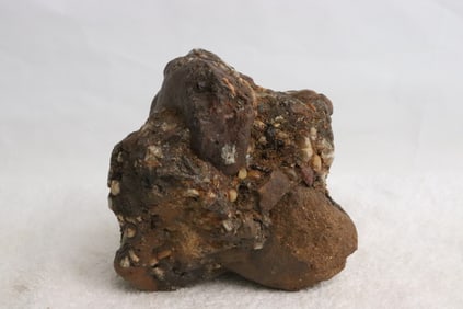 A geo rock with several embedded clear minerals