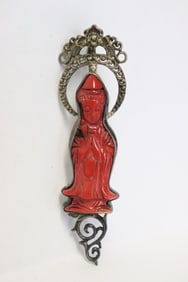 Sterling coral pendant