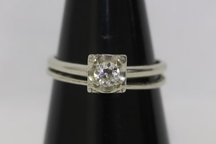 14K W/G diamond ring