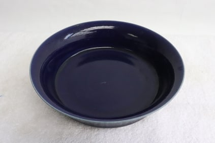 Blue glazed porcelain brush wash