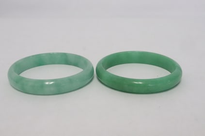 2 jadeite like bangles