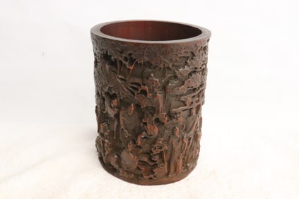 Bamboo carved brush holder