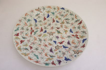 Chinese famille rose porcelain large platter