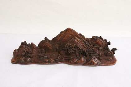 Fine wood carved brush mountain