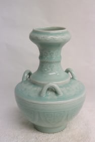 Sky blue porcelain vase