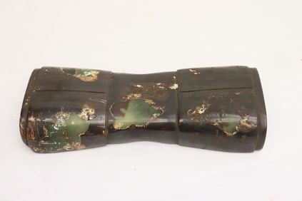 Large jade like stone carved ornament