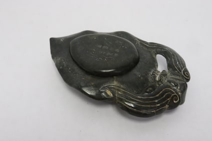 Stone carved inkwell, hairline