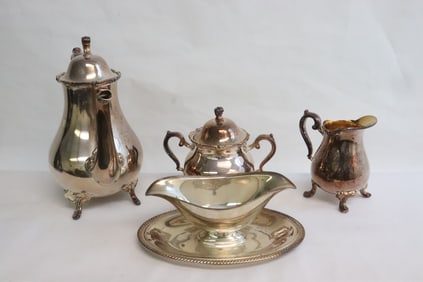 4 pieces silverplate coffee set by International Silver co.