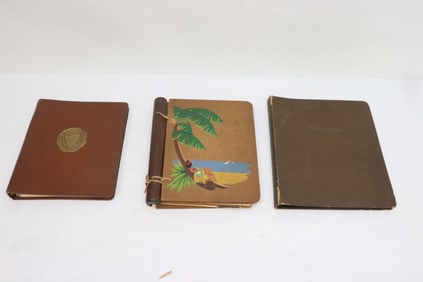 3 vintage scrapbooks