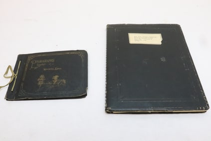 2 vintage scrapbook of photos