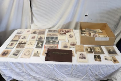 Large lot of antique photos