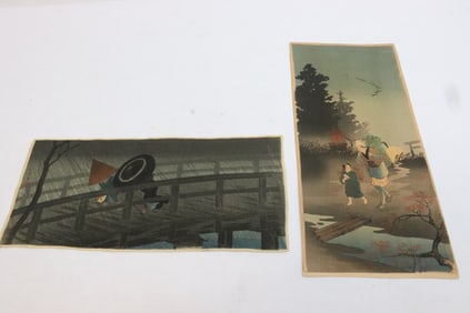 2 Japanese woodblock prints(?)