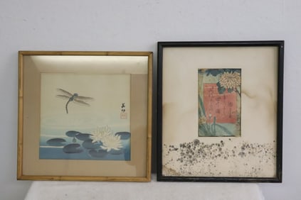 2 Japanese woodblock prints