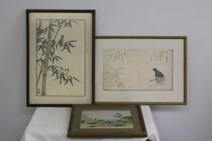 3 Japanese woodblock prints