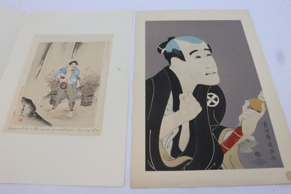 2 Japanese woodblock prints