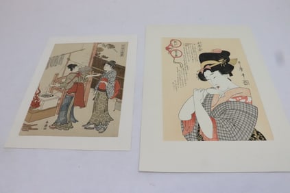 2 Japanese woodblock prints