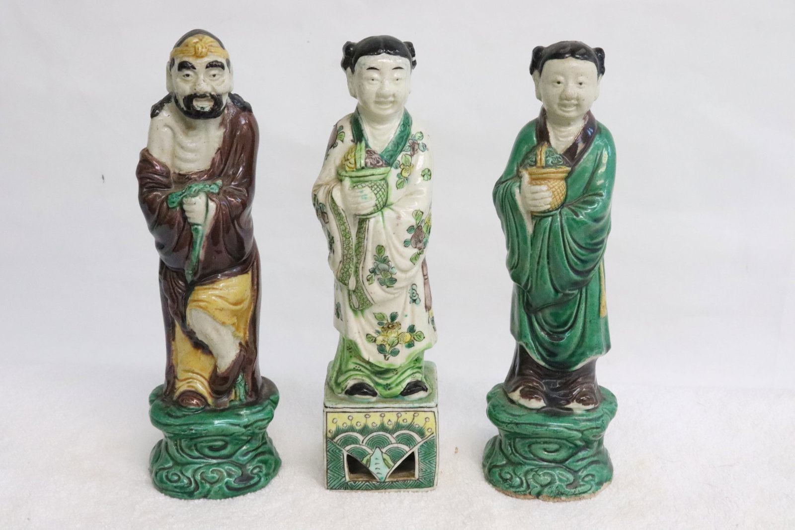3 vintage Chinese sancai figures (1 of 11)