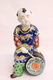 Antique Chinese famille rose porcelain figure