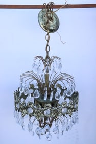 A crystal ceiling light