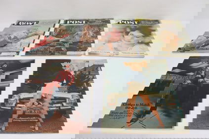 Three 1964 POST magazine, and two 1972 WEST magazine