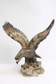 A large capodimonte sculpture of eagle