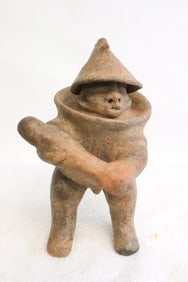 A pre-Columbian style pottery figure