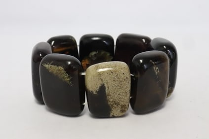 Amber like bead bracelet