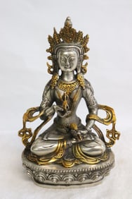 Chinese metal sculpture of deity