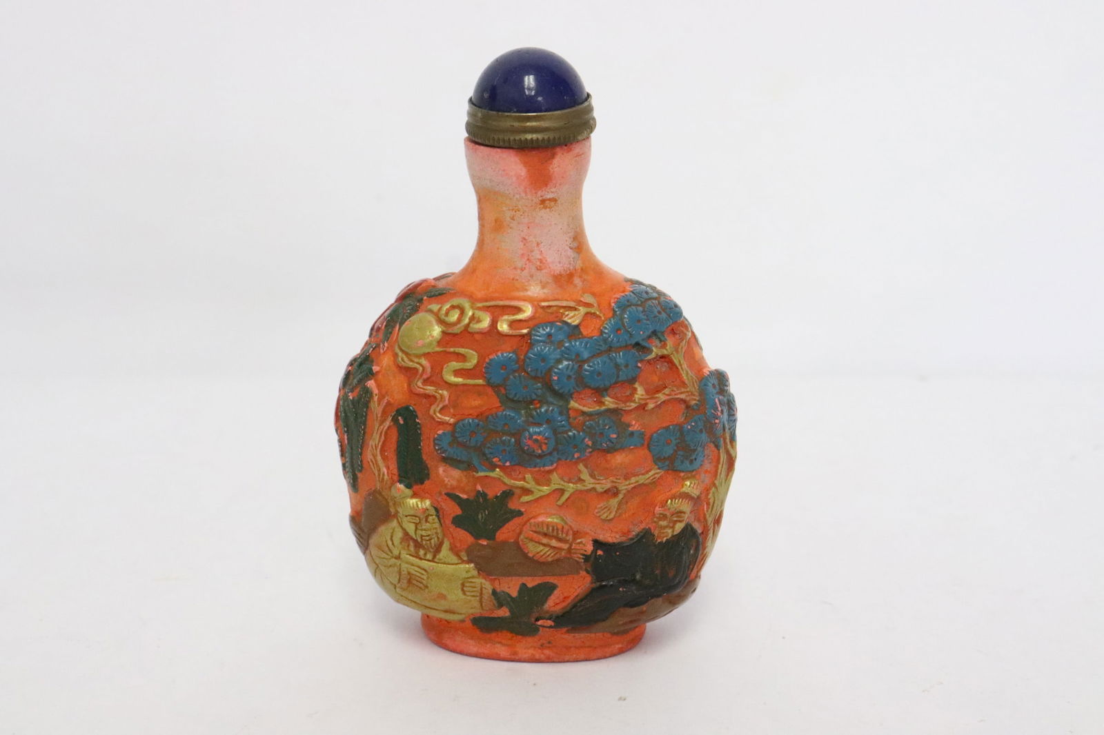 Chinese ink stone carved snuff bottle (1 of 10)