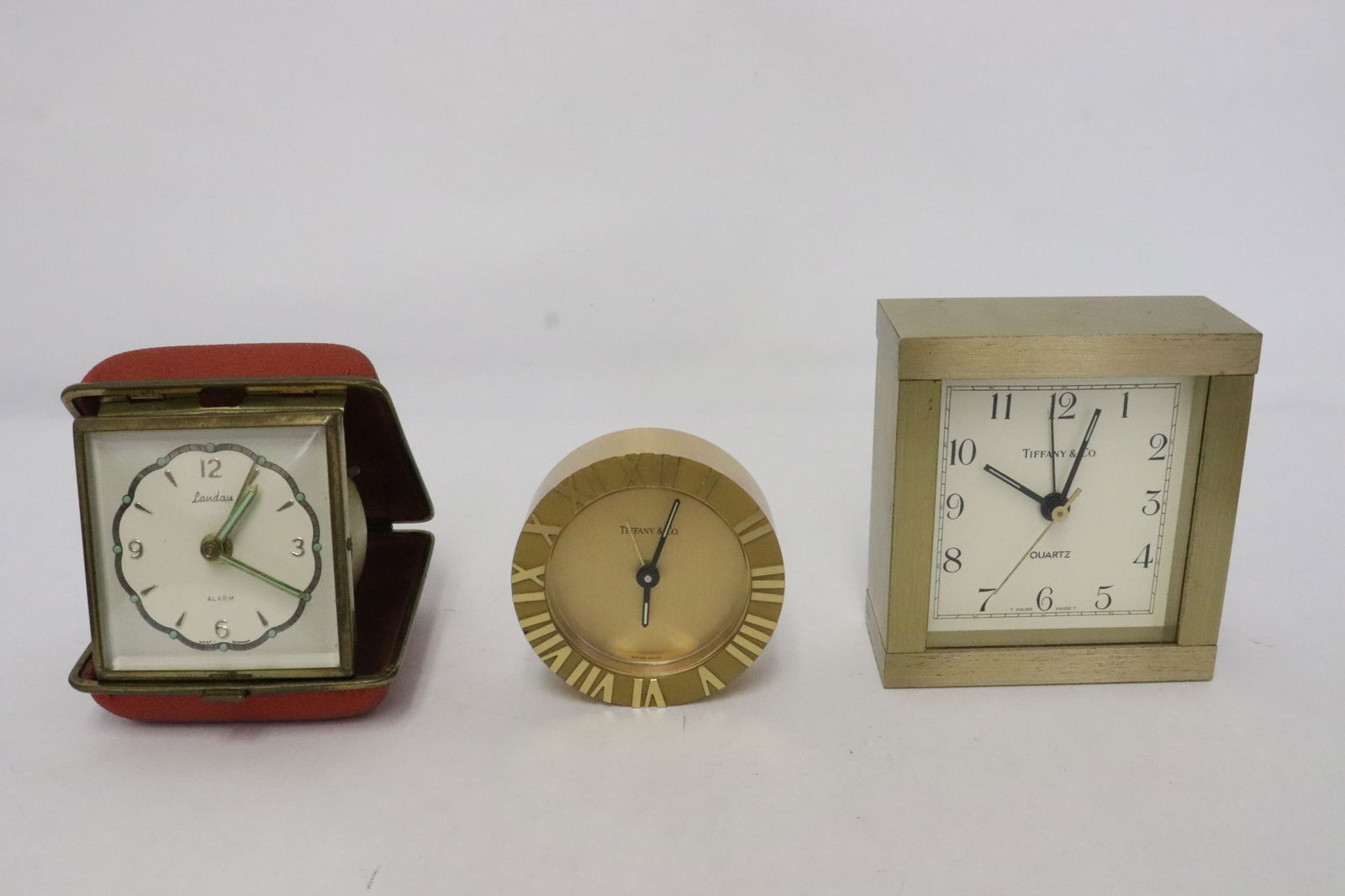 3 shelf clocks; 2 by Tiffany and co (1 of 12)