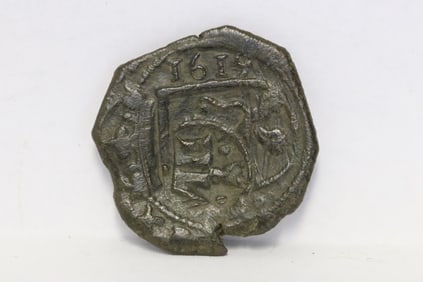 Bronze coin, post medieval, 17th c., Philip III, Spain