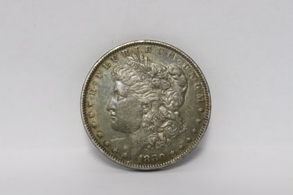 A fine 1880-O Morgan silver dollar