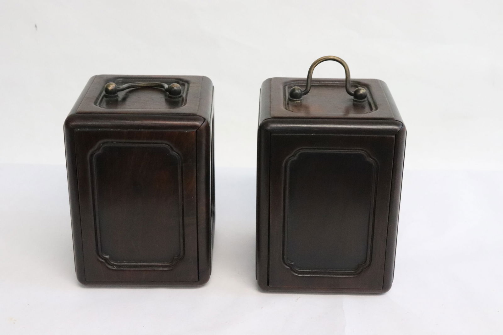 Pair Chinese rosewood boxes (1 of 7)