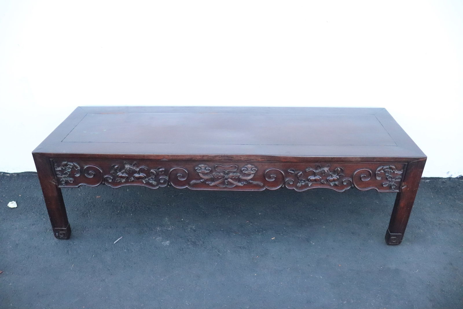 Chinese vintage rosewood rectangular low table (1 of 8)