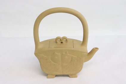 Unusual Chinese miniature Yixing teapot