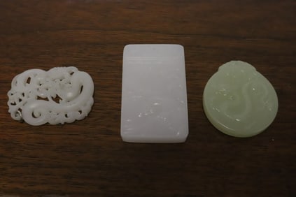 3 Peking glass ornaments