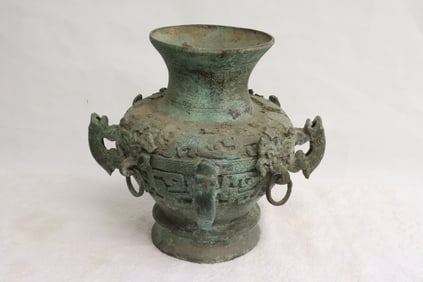 Chinese archaic style bronze jar