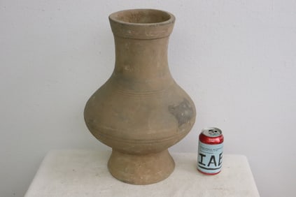 A Han black earthenware large jar, c100AD