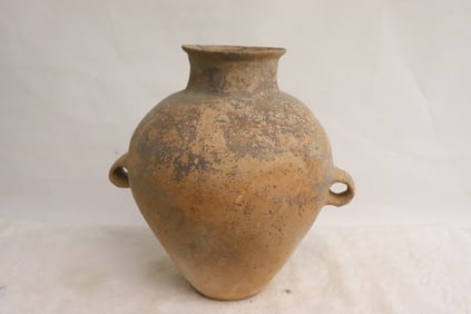 neolithic painted earthenware handled jar, c1000BC
