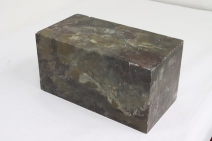 A solid Chinese shoushan stone rectangular block