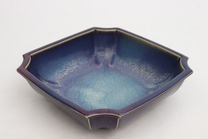 Chinese purple glazed porcelain large brush wash