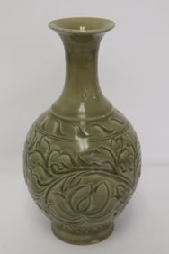 A celadon porcelain vase