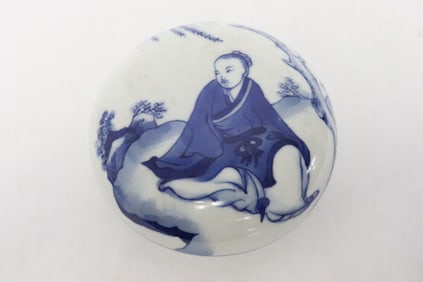 Fine Chinese blue and white porcelain box