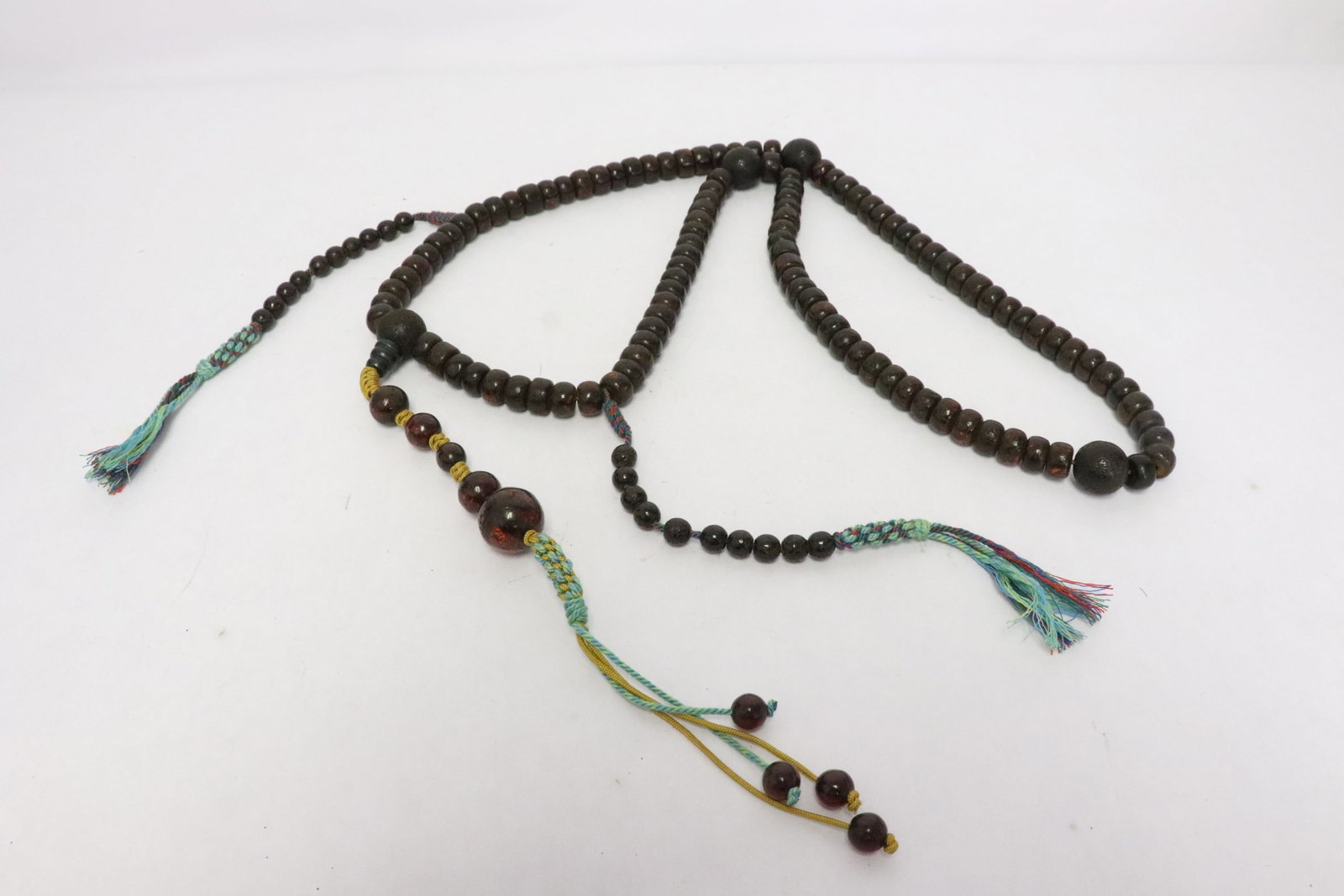 Amber like bead long necklace (1 of 10)