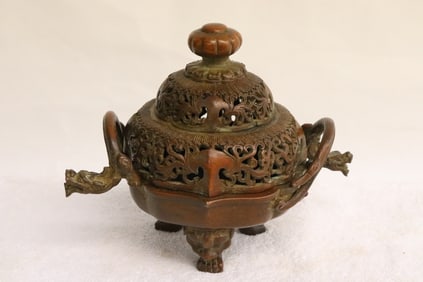 Bronze covered censer