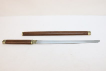 Samurai style sword with rosewood scabbard