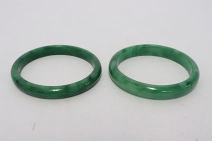 2 jadeite like bangles