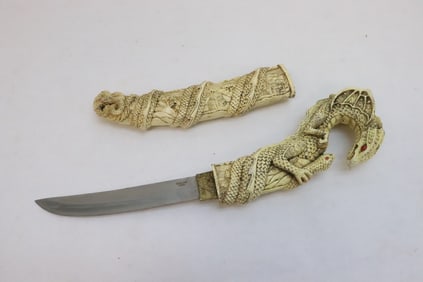 knife with resin scabbard