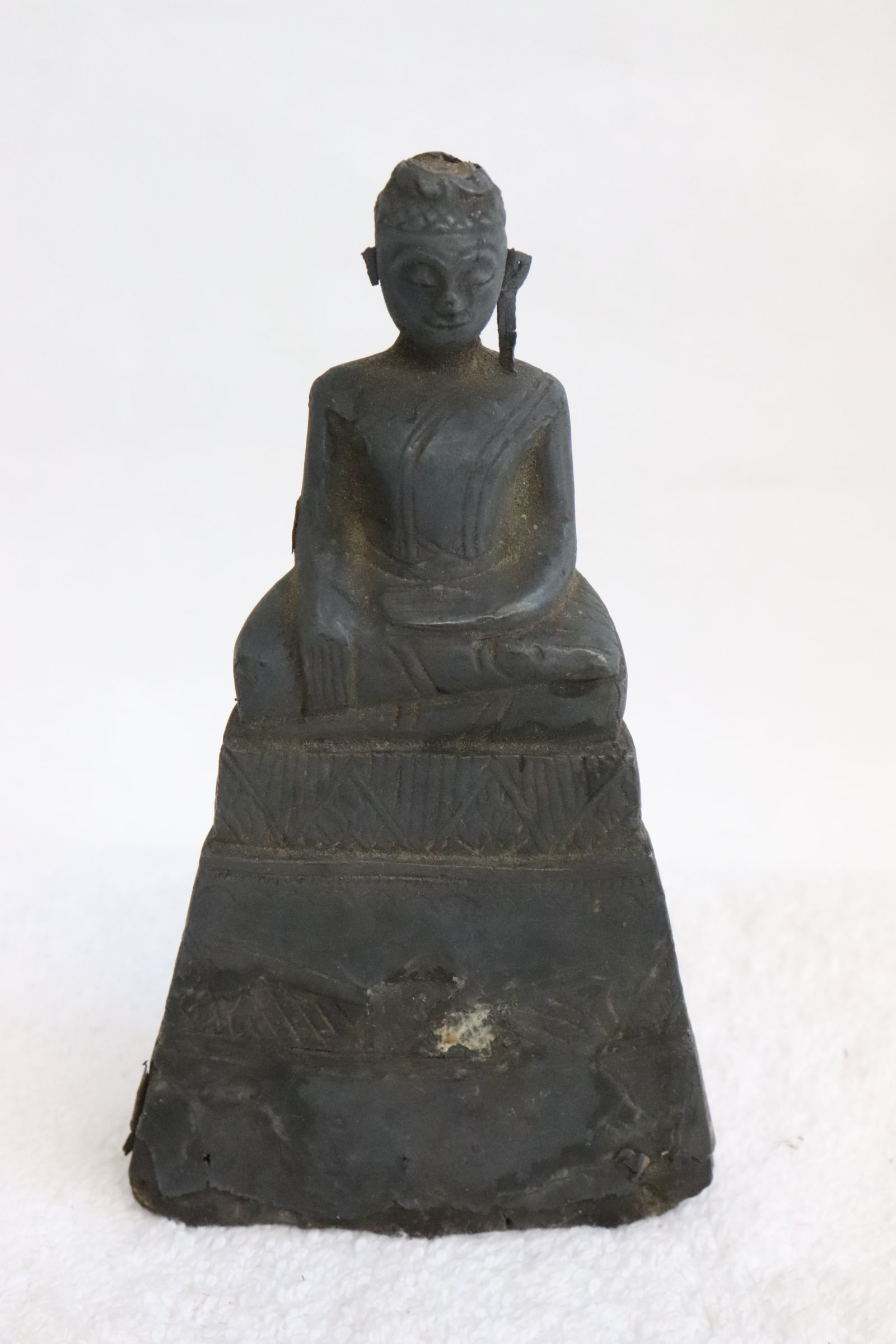 18th/19th c. silver foil figure w/ clay core (1 of 9)